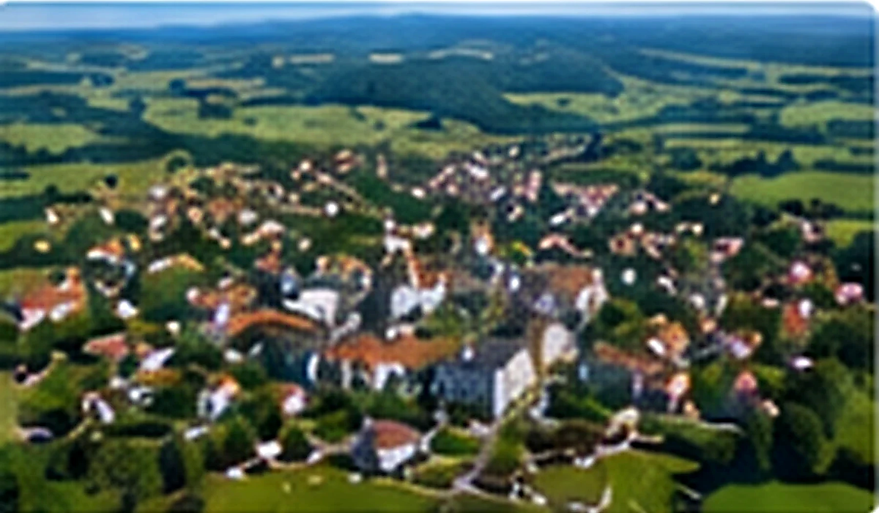 Illustrative Luftansicht von Aulendorf