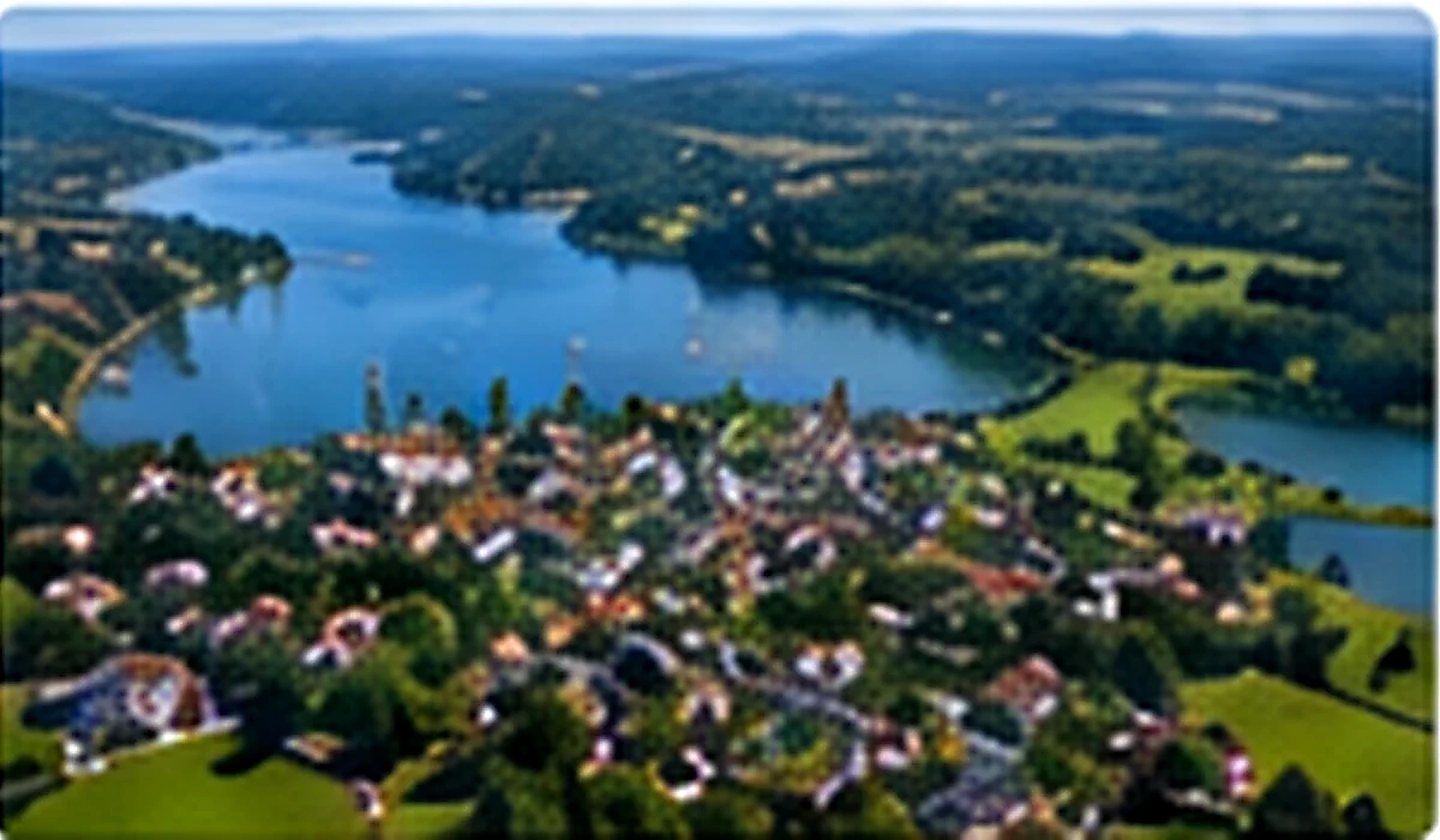 Illustrative Luftansicht von Bad Waldsee