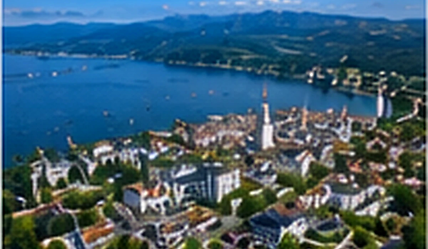 Illustrative Luftansicht von Friedrichshafen