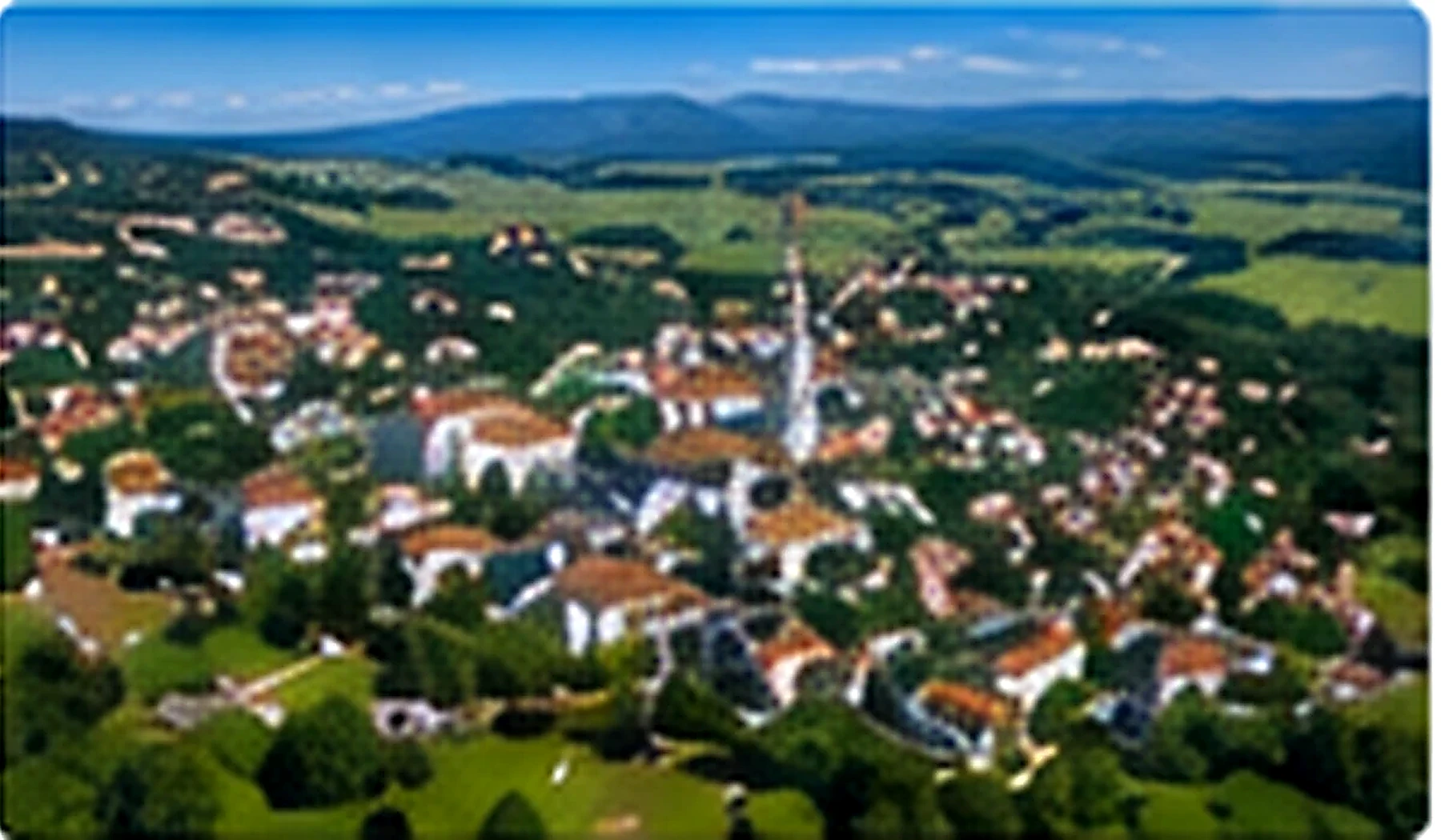 Illustrative Luftansicht von Tettnang